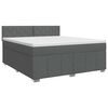 vidaXL Boxspringbed met matras Donkergrijs 160 x 200 cm Stof