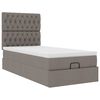 vidaXL Ottoman bed met matras 80x200cm stof taupe