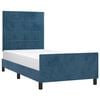 vidaXL Bedframe zonder matras 100x200 cm fluweel donkerblauw