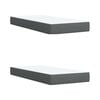 vidaXL Boxspring met matras stof donkergrijs 200x200 cm