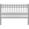 vidaXL Spike Ring Hek Zwart 200 x 150 cm Gepoedercoat staal