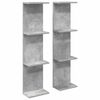 vidaXL Wandplank 2 st Betongrijs 22 x 15 x 100 cm Bewerkt hout