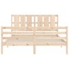 vidaXL Bedframe met hoofdbord massief hout 160x200 cm