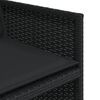 vidaXL 17-delige Tuinset met kussens poly rattan zwart
