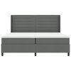 vidaXL Boxspring bed met matras Donkergrijs 200 x 200 cm Stof