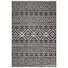 vidaXL Buitenkleed met patroon platgeweven 140x200 cm zwart