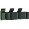 vidaXL Containerberging 6 containers 414x79x117 cm staal antraciet