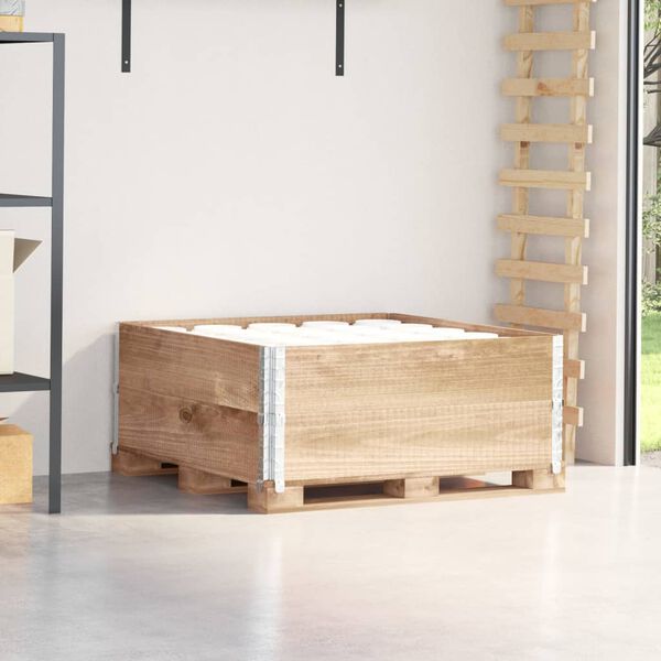 vidaXL Palletopzetranden 2 st 100x100 cm massief grenenhout