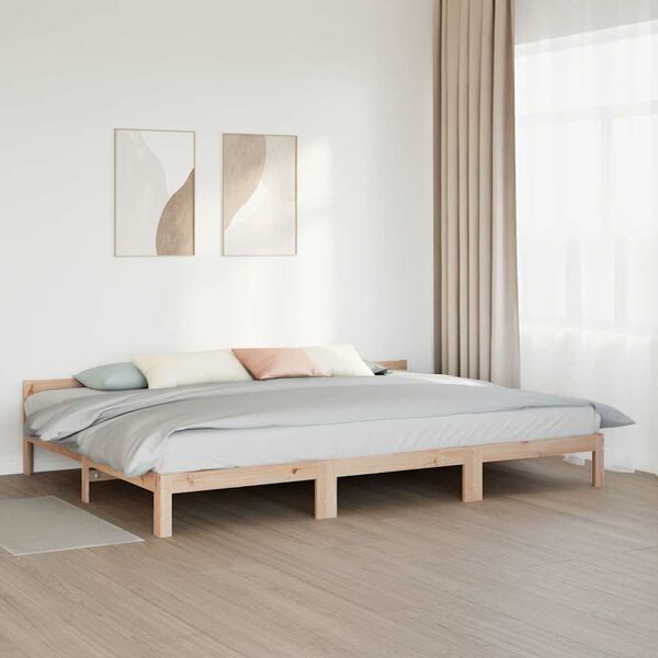vidaXL Bedframe Family zonder matras 240x200 cm massief grenenhout