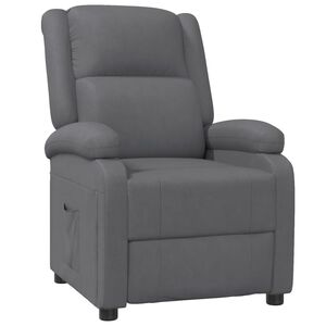 vidaXL Fauteuil verstelbaar kunstleer grijs