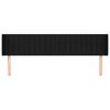 vidaXL Hoofdbord met randen 203x16x78/88 cm stof zwart