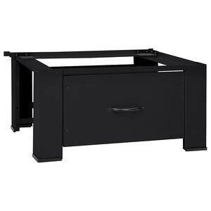 vidaXL Wasmachineverhoger Zwart 64 x 55 x 32,5 cm Staal