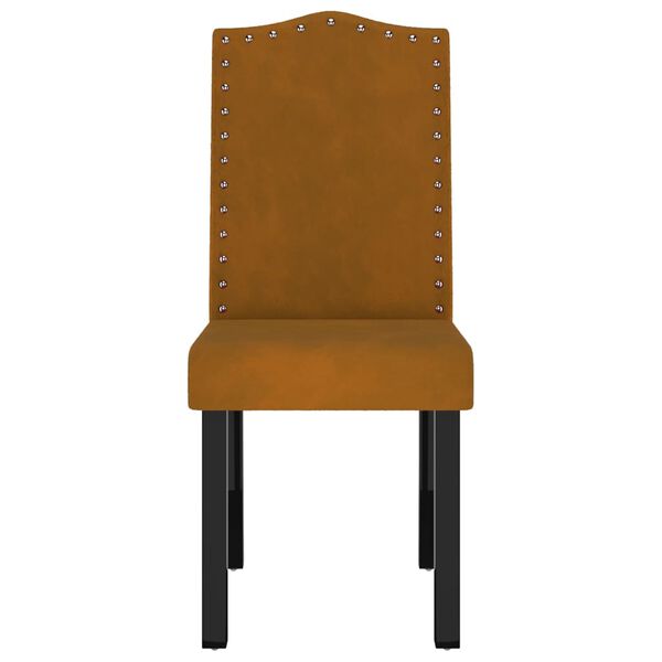 vidaXL Eetkamerstoelen draaibaar 4 st fluweel bruin