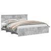 vidaXL Bedframe met hoofdeinde Beton Grijs 180 x 200 cm Bewerkt hout