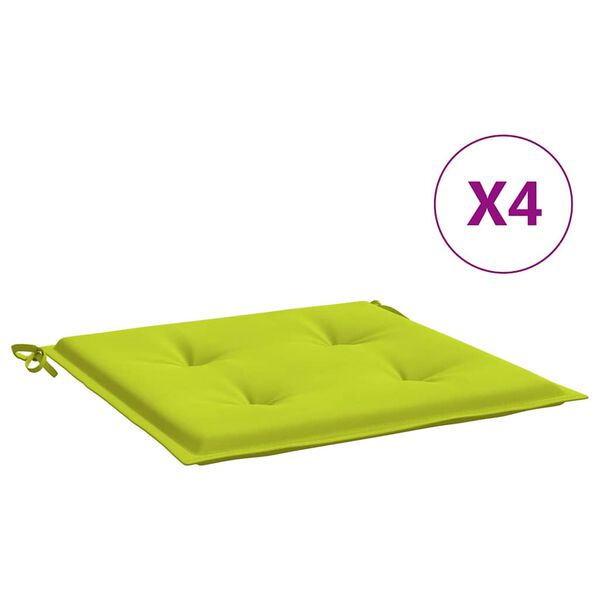 vidaXL Tuinstoelkussens 4 st 40x40x4 cm oxford stof felgroen
