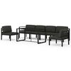 vidaXL 7-delige Loungeset met kussens aluminium antracietkleurig