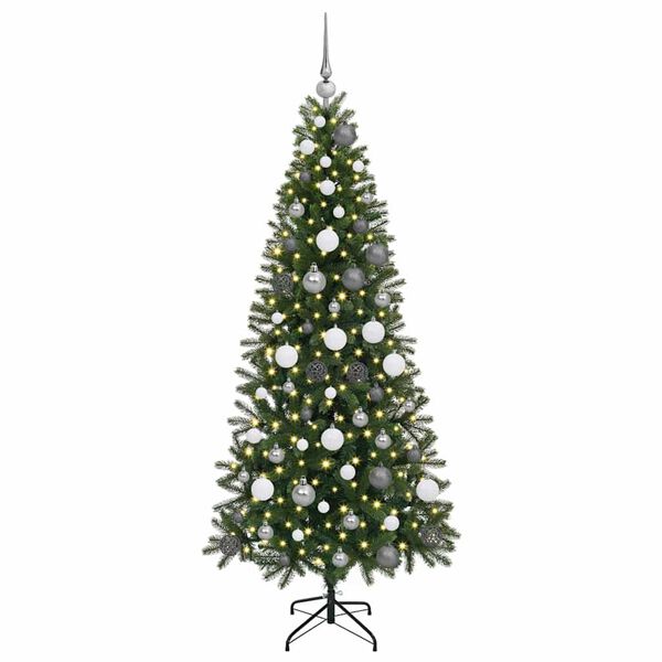 vidaXL Kunstkerstboom met 300 LED met standaard Groen 180 cm PE en PVC