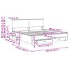 vidaXL Bedframe met hoofdeinde Beton Grijs 200 x 200 cm Bewerkt hout