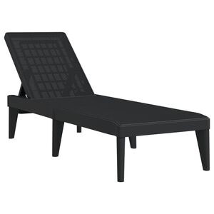 vidaXL Ligbed 186x60x29 cm polypropeen antracietkleurig
