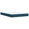vidaXL Boxspring met matras fluweel donkerblauw 140x190 cm
