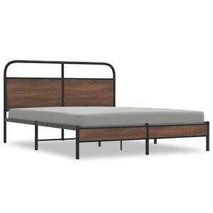 vidaXL Bedframe zonder matras bewerkt hout bruin eikenkleur 160x200 cm
