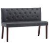 vidaXL Bankje 120 cm kunstsu&egrave;de grijs