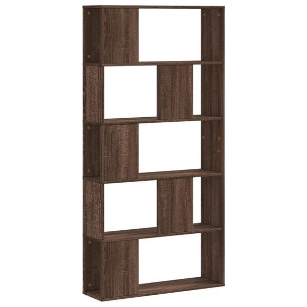 vidaXL Boekenkast 5-laags 80,5x23,5x162,5 cm hout bruin eikenkleurig