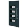 vidaXL Voordeur 100x210 cm aluminium en PVC antracietkleurig