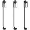 vidaXL Vloerlamp voor buiten 3 st 100 cm roestvrij staal zwart