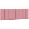 vidaXL Bedframe met LED zonder matras "Hanko" fluweel roze 140x200 cm