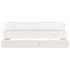 vidaXL Plantenbak 80x80x27 cm massief grenenhout wit