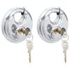 vidaXL Discusloten met sleutels 2 st zilver 8 x 2.8 x 8 cm