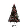 vidaXL Kerstboom met 150 LED met standaard Zwart 120 cm PVC