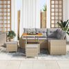 vidaXL Tuinbankenset 8 pcs Beige poly rattan