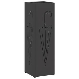 vidaXL Regen paraplu standaard Zwart 15,5 x 15,5 x 49 cm Staal