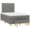 vidaXL Boxspring met matras stof donkergrijs 120x190 cm