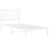 vidaXL Bedframe met hoofdbord metaal wit 80x200 cm
