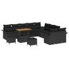 vidaXL Tuin Sofa Set 13 st 12-Aantal zitplaatsen Zwart