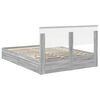 vidaXL Opslag bed met lade Grijs Sonoma 160 x 200 cm Bewerkt hout