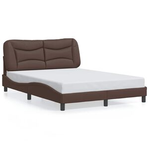 vidaXL Bedframe zonder matras "Hvar" kunstleer bruin 120x200 cm
