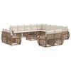 vidaXL Tuinbankenset 14 st Beige en Cr&egrave;me Wit poly rattan