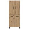 vidaXL Hoge kast met lade 2 pcs Artisan Eiken 69,5 x 34 x 180 cm