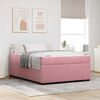 vidaXL Bedframe met matras Roze 140 x 200 cm Stof