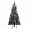vidaXL Kunstkerstboom met 300 LED Groen 210 cm PVC en Plastic en Staal