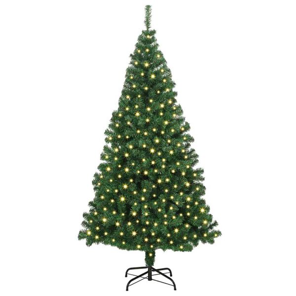 vidaXL Kunstkerstboom Groen 180 cm PVC en Staal en Kunststof