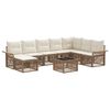 vidaXL Tuinbankenset 9 pcs Beige poly rattan