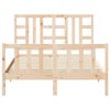 vidaXL Bedframe met hoofdbord massief hout