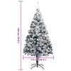 vidaXL Kunstkerstboom met 300 LED Wit 180 cm PVC en Staal en Kunststof