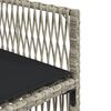vidaXL 9-delige Tuinset met kussens poly rattan lichtgrijs