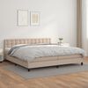vidaXL Boxspring met matras kunstleer cappuccinokleurig 200x200 cm